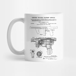 Thompson Submachine Gun Patent Black Mug